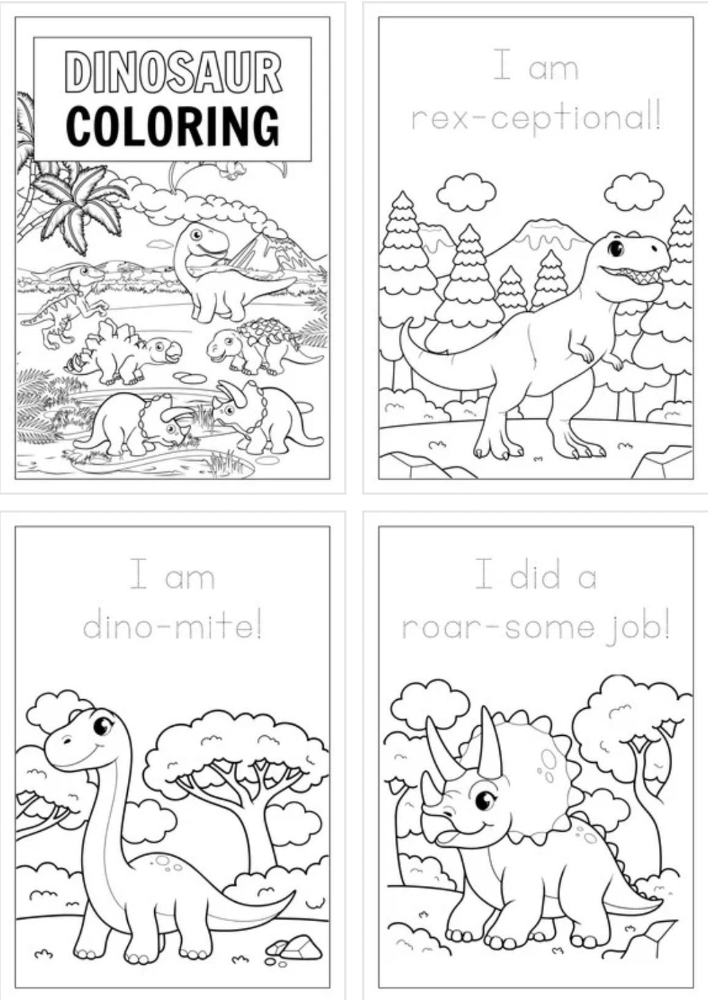 Niedliche Tiermalvorlagen zum Ausdrucken – Digitaler Download