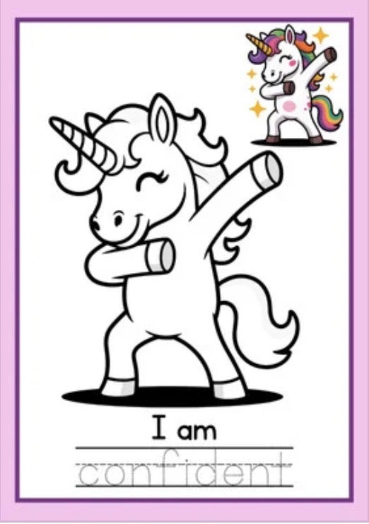 Magical Unicorn Affirmations – Printable Coloring Sheets