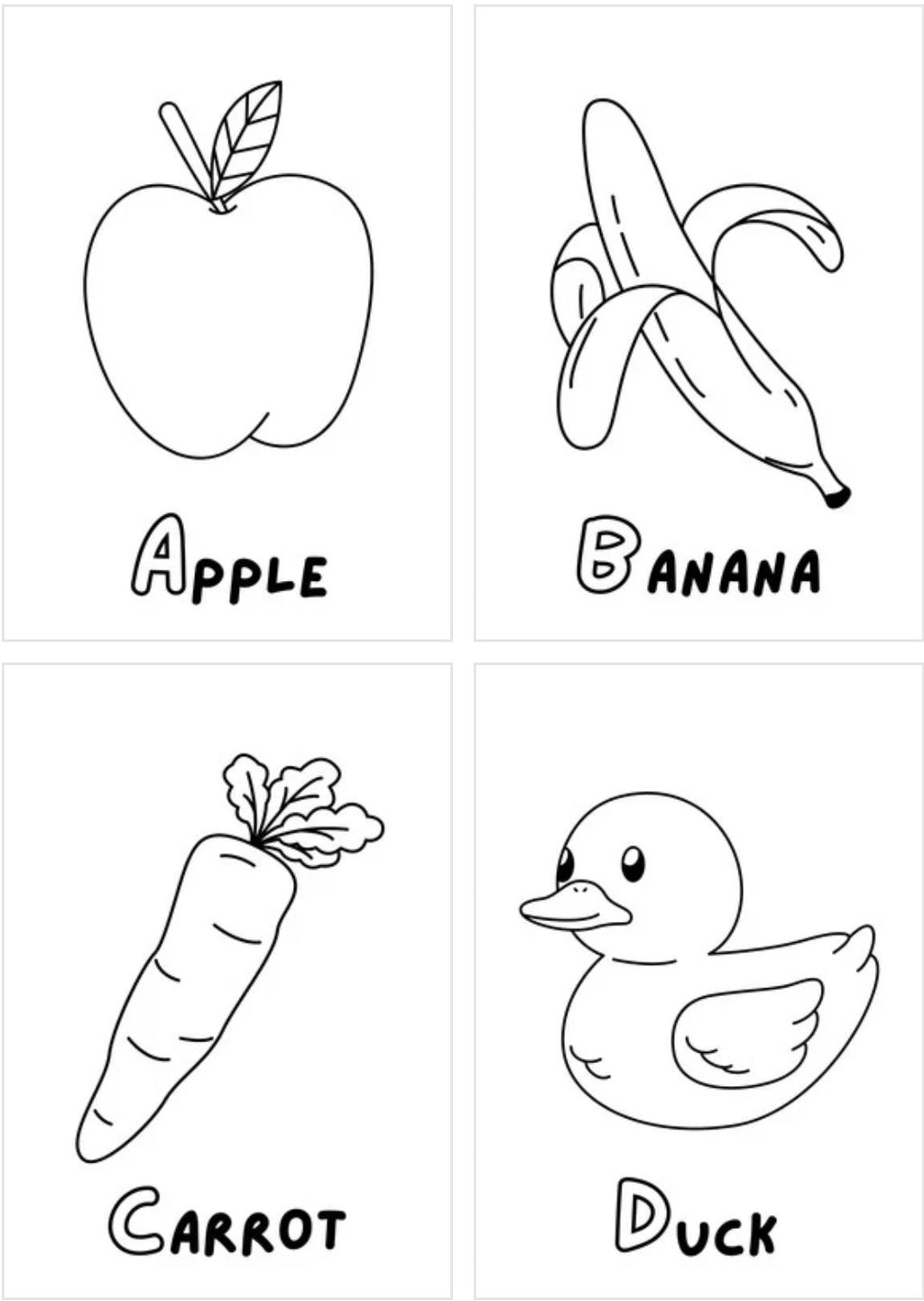 Alphabet Coloring - Printable Pages for Kids