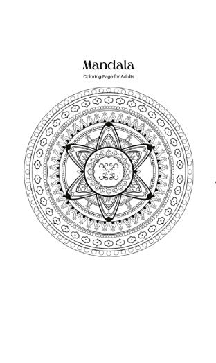 Digital Mandala Coloring Worksheets for Adults