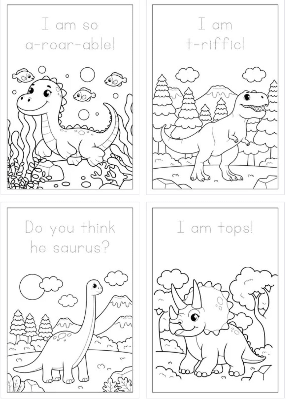 Printable Cute Animal Coloring Pages – Digital Download
