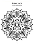 Digital Mandala Coloring Worksheets for Adults