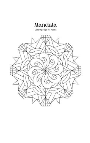 Digital Mandala Coloring Worksheets for Adults