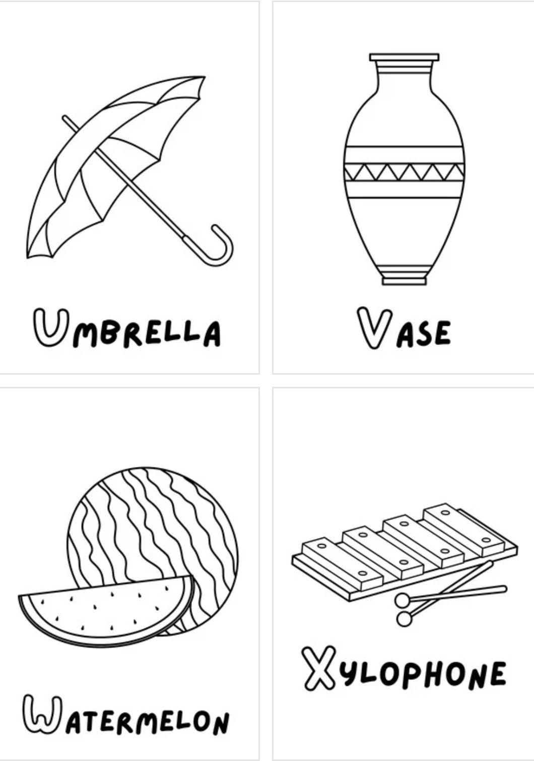 Alphabet Coloring - Printable Pages for Kids
